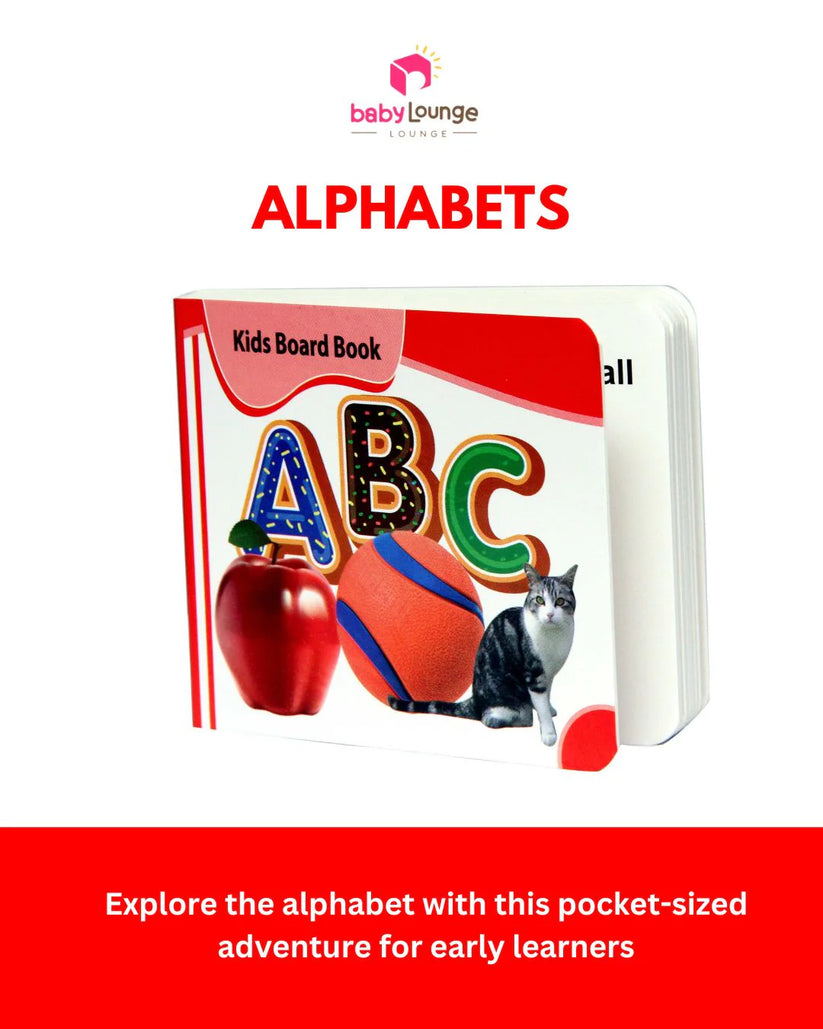 EARLY EDUCATIONAL LEARNING KIDS BOARD BOOKS FOR PRESCHOOLERS | SET OF 5 POCKET BOOKS (ALPHABETS, FRUITS, VEGETABLES, ANIMALS & VEHICLES)