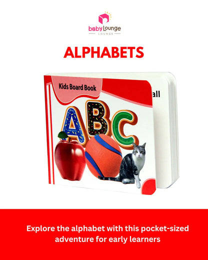 EARLY EDUCATIONAL LEARNING KIDS BOARD BOOKS FOR PRESCHOOLERS | SET OF 5 POCKET BOOKS (ALPHABETS, FRUITS, VEGETABLES, ANIMALS & VEHICLES)