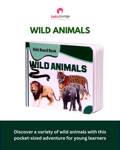 EARLY EDUCATIONAL LEARNING KIDS BOARD BOOKS FOR PRESCHOOLERS | SET OF 5 POCKET BOOKS (ALPHABETS, FRUITS, VEGETABLES, ANIMALS & VEHICLES)