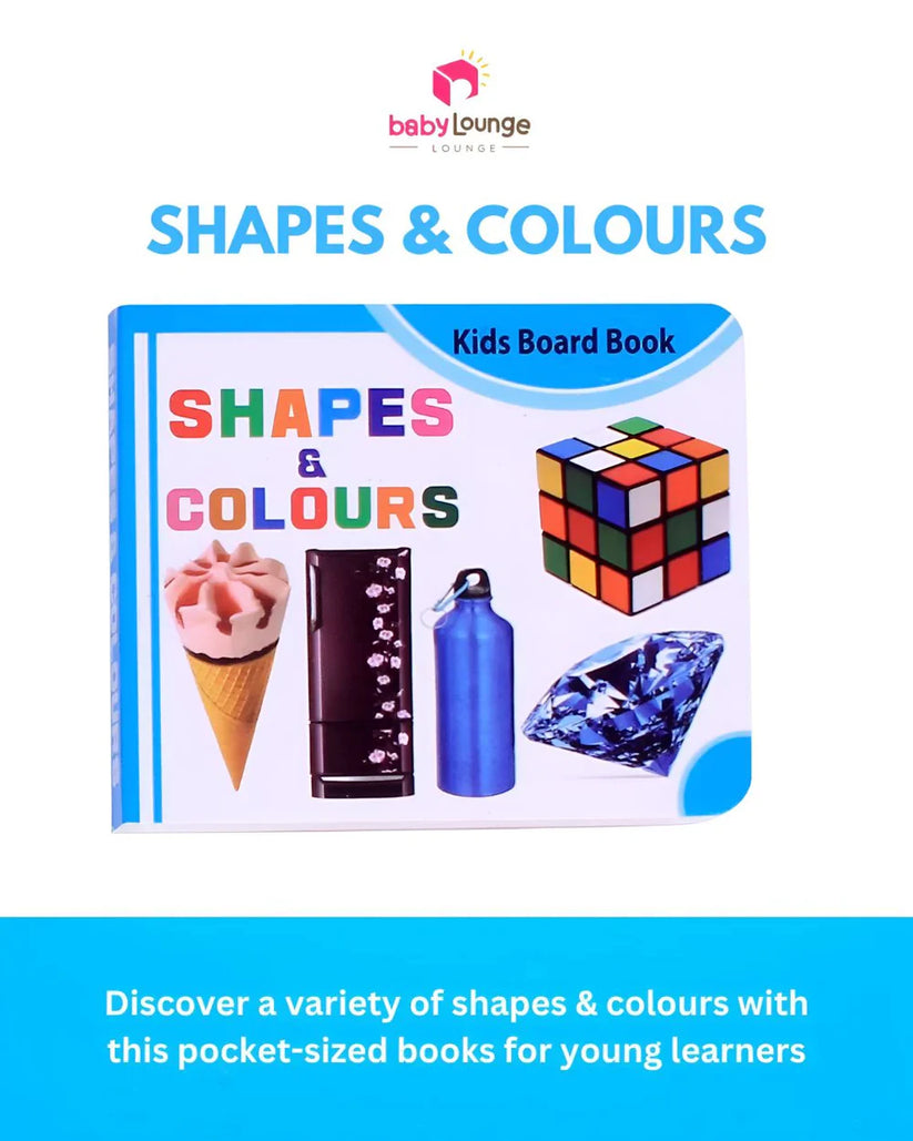 EARLY EDUCATIONAL LEARNING KIDS BOARD BOOKS PRESCHOOL PRIMARY BABY BOOKS (1+), SET OF 5 POCKET BOOKS (ALPHABETS, NUMBERS, SHAPES AND COLOURS, FRUITS AND VEGETABLES