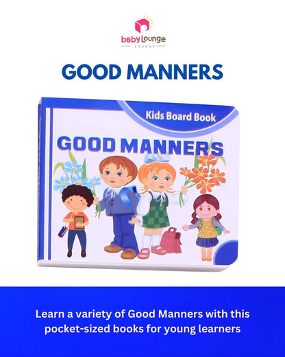 EARLY EDUCATIONAL LEARNING KIDS BOARD BOOKS PRESCHOOL PRIMARY BABY BOOKS (1+),SET OF 5 POCKET BOOKS (ALPHABETS, NUMBERS, GOOD MANNERS, BODY PARTS & SHAPE AND COLOUR)